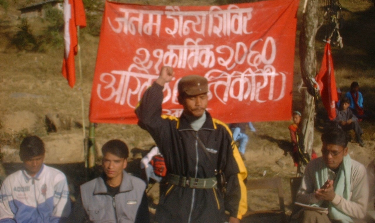 एकीकृत जनप्रतिरोध अभियानमा जनमुक्ति सेनाका कम्पनी सहकमाण्डर कमरेड प्रहार प्रशिक्षण मन्तव्य राख्दै, खिमडी